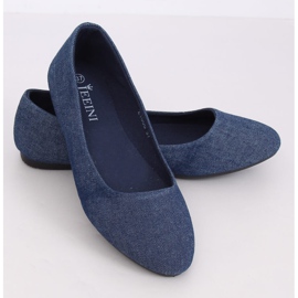 Balerini netede bleumarin Z1005 Navy albastru marin 3