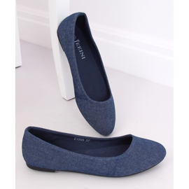 Balerini netede bleumarin Z1005 Navy albastru marin 5