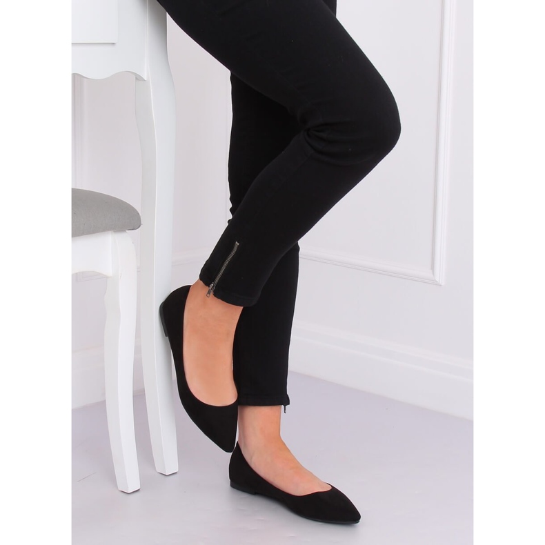 Balerini pentru femei negre P3T1168-6 Negru 1
