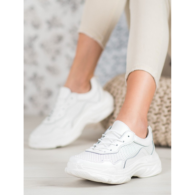 Goodin Adidași din piele albă 1