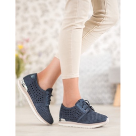 Aclys Pantofi ajurati albastru marin 5