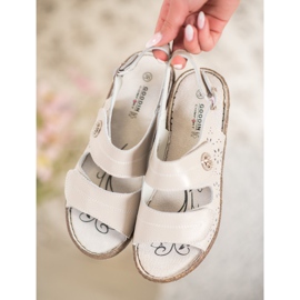Goodin Sandale cu piele de piele maro 1