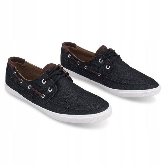 Mocasini cu cordon negru 806 1