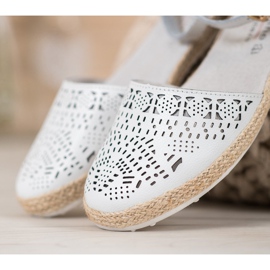 Balerini din piele cu fermoar VINCEZA alb 1 Balerini din piele cu fermoar VINCEZA alb 1