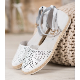 Balerini din piele cu fermoar VINCEZA alb 2 Balerini din piele cu fermoar VINCEZA alb 2