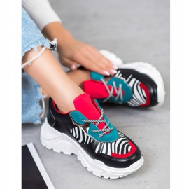 SHELOVET Adidași de modă negru multicolor 1