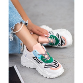 SHELOVET Adidași de modă alb multicolor 2