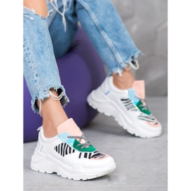 SHELOVET Adidași de modă alb multicolor 1