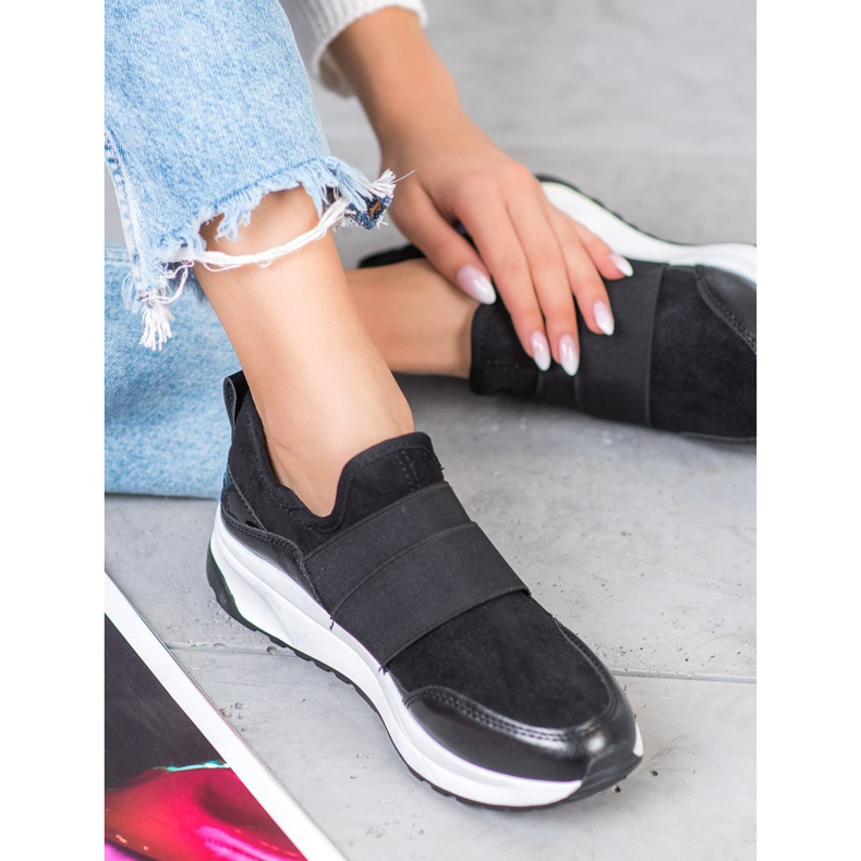 SHELOVET Încălțăminte alunecată pe platformă negru 2