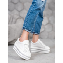 Seastar Adidași pe platforma modei alb 2