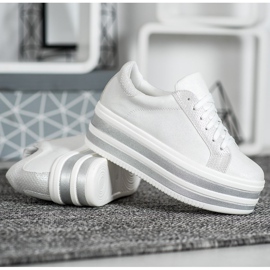 Seastar Adidași pe platforma modei alb 5