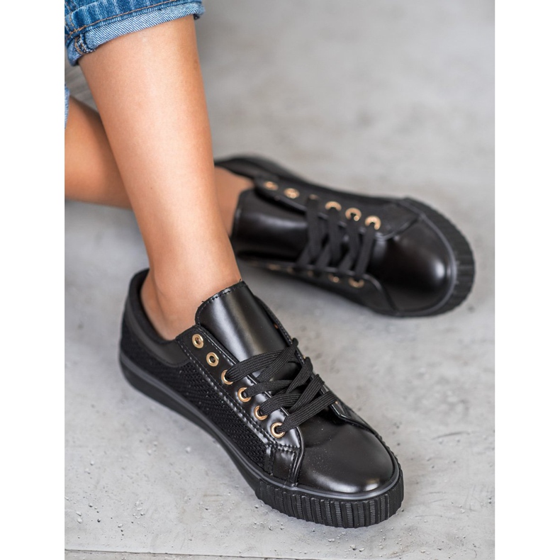 Muto Adidași negri cu plasă negru 2 Muto Adidași negri cu plasă negru 2