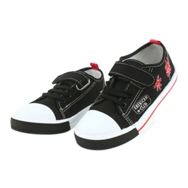Adidași cu velcro American Club TEN10 negru roșu 3