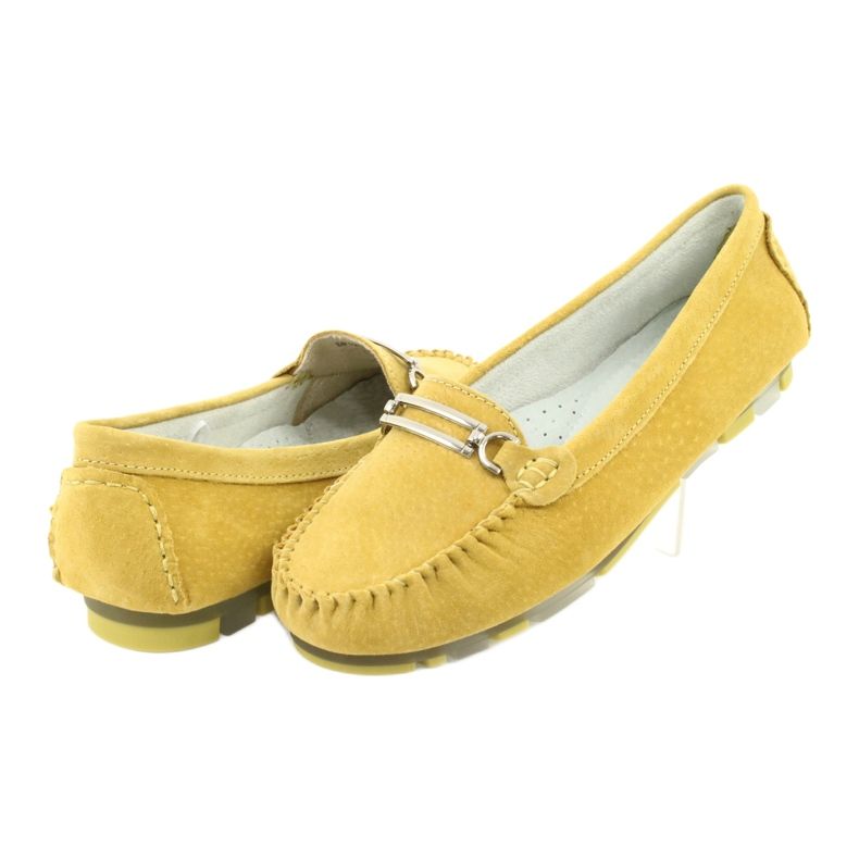 Mocasini din piele de antilopă Filippo DP 1202 galben 4