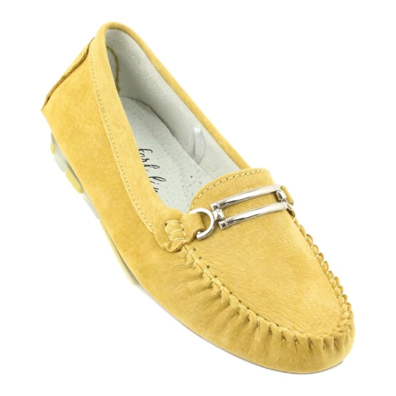 Mocasini din piele de antilopă Filippo DP 1202 galben 1
