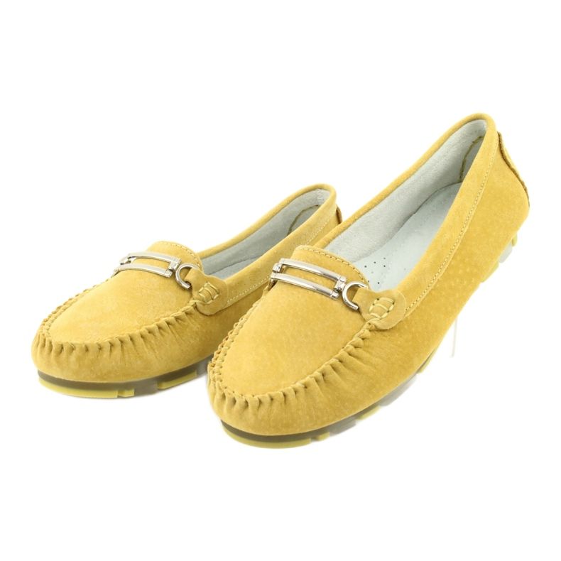 Mocasini din piele de antilopă Filippo DP 1202 galben 3