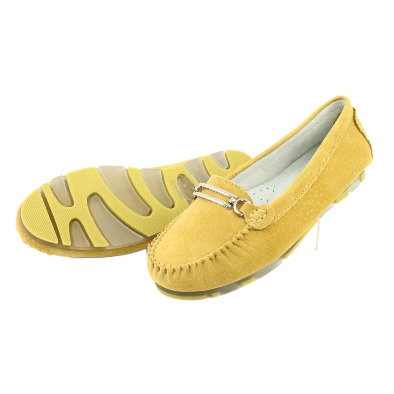 Mocasini din piele de antilopă Filippo DP 1202 galben 5