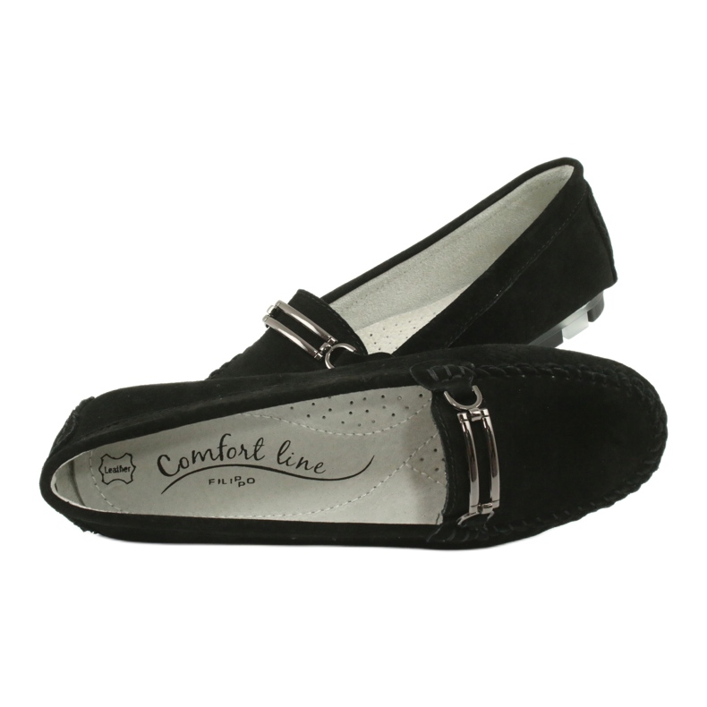 Mocasini Filippo DP1202 din piele de capră negru 6