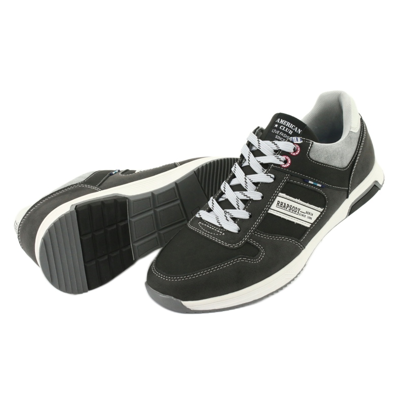 Pantofi sport bărbați ADI American Club RH01 negru gri 5