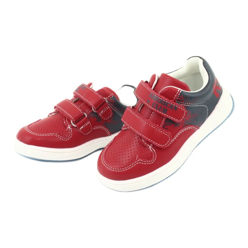 American Club Pantofi sport roșii/bleumarin albastru velcro roșu 3 American Club Pantofi sport roșii/bleumarin albastru velcro roșu 3