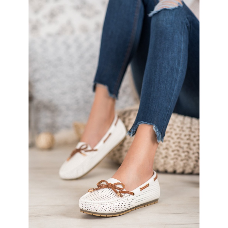 Kylie Mocasini confortabili alb 1 Kylie Mocasini confortabili alb 1