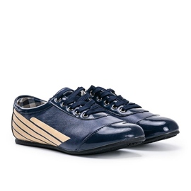 Pantofi jazz clasici bleumarin 028-1 albastru 1