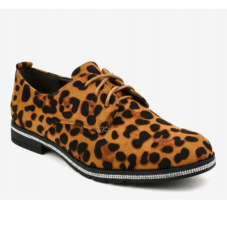 Pantofi de jazz negri, leopard de căprioară C-7222 negru multicolor 1