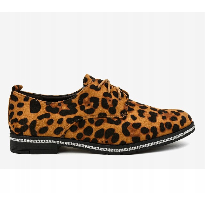 Pantofi de jazz negri, leopard de căprioară C-7222 negru multicolor 2