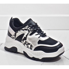 Pantofi sport negri de șarpe A88-56 negru 1