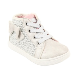 Ghete sport pentru fete American Club GC17 alb gri 1