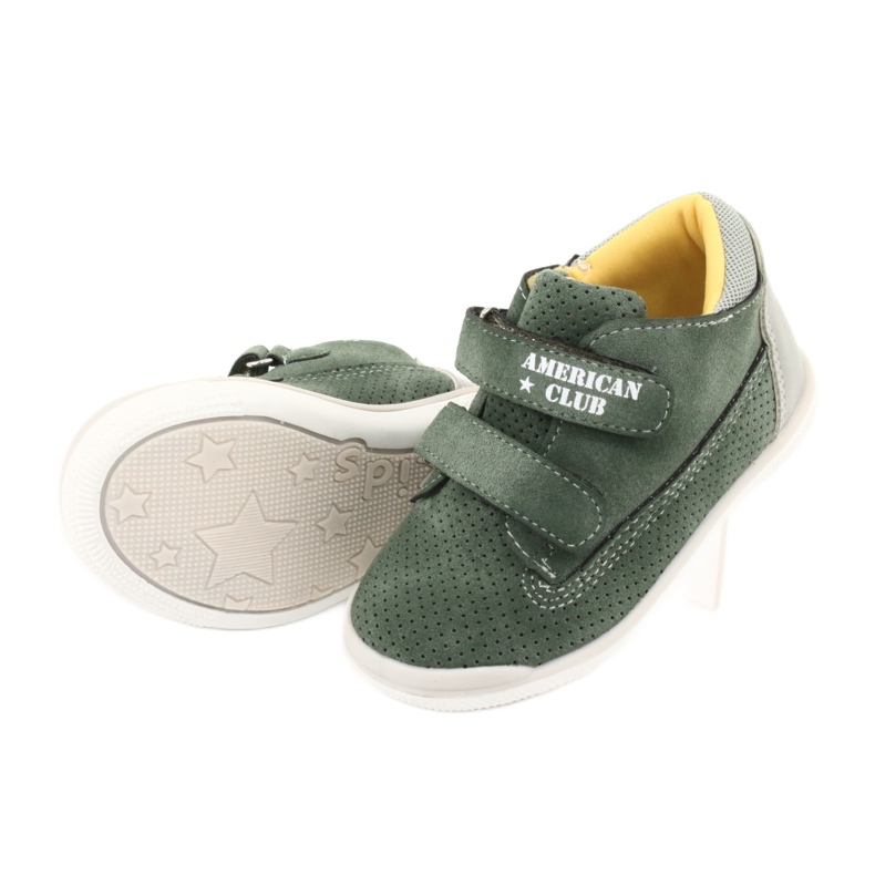 Cizme cu Velcro American Club GC22 gri verde 5