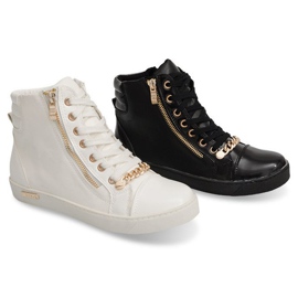 Adidași cu fermoar Y406 negru 1