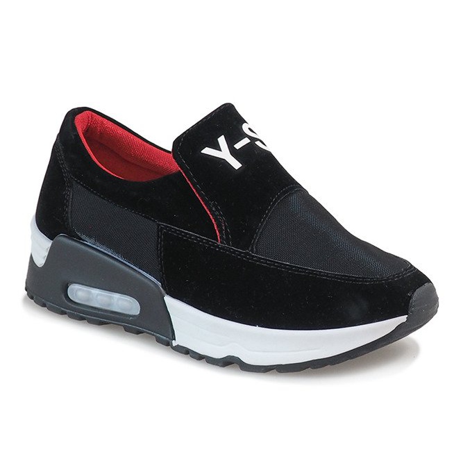 Încălțăminte sport neagră, cu toc delicat A-13 negru 1