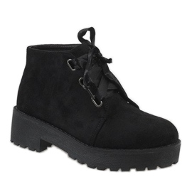 Cizme negre din piele de căprioară MB188-222 negru 1 Cizme negre din piele de căprioară MB188-222 negru 1