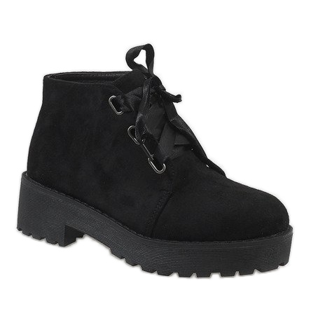 Cizme negre din piele de căprioară MB188-222 negru 1 Cizme negre din piele de căprioară MB188-222 negru 1