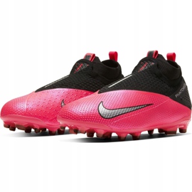 Pantofi de fotbal Nike Phantom Vsn 2 Elite Df FG / MG Jr CD4062-606 roz roșu-roz, negru 3