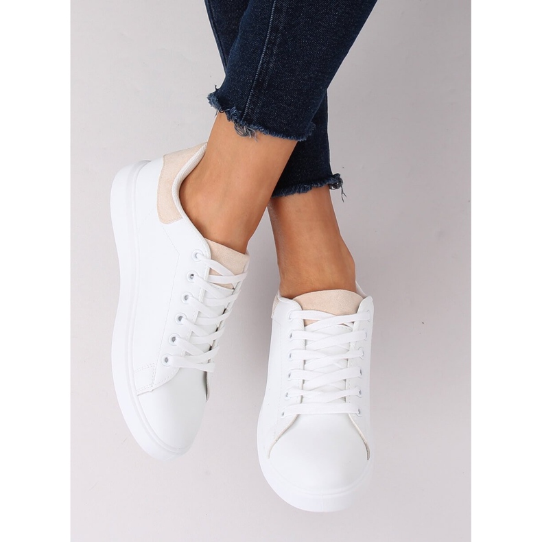 Adidași de damă albi LA85P Bej 2