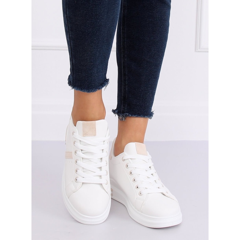 Încălțăminte de sport albă pentru femei BL201P Bej 1