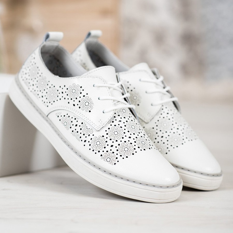 Goodin Adidași din piele albă 1