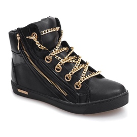 Adidași cu fermoar Y405 negru 1