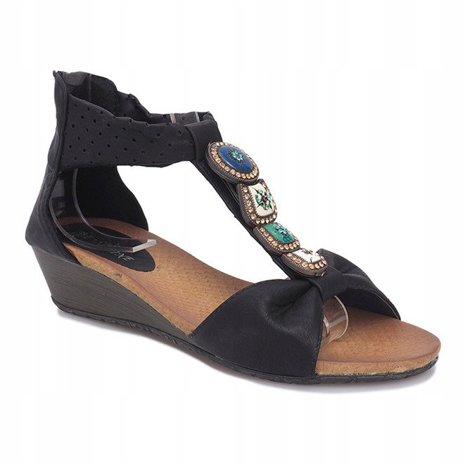 Sandale neagră Perlina negru 1 Sandale neagră Perlina negru 1