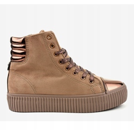 Adidași bej pe platforma pentru femei TL-53 2