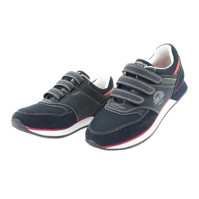 American Club Pantofi RH21 de culoare bleumarin american roșu albastru marin 3
