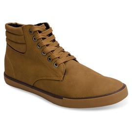 Adidași înalte elegant Y034 Camel maro 1