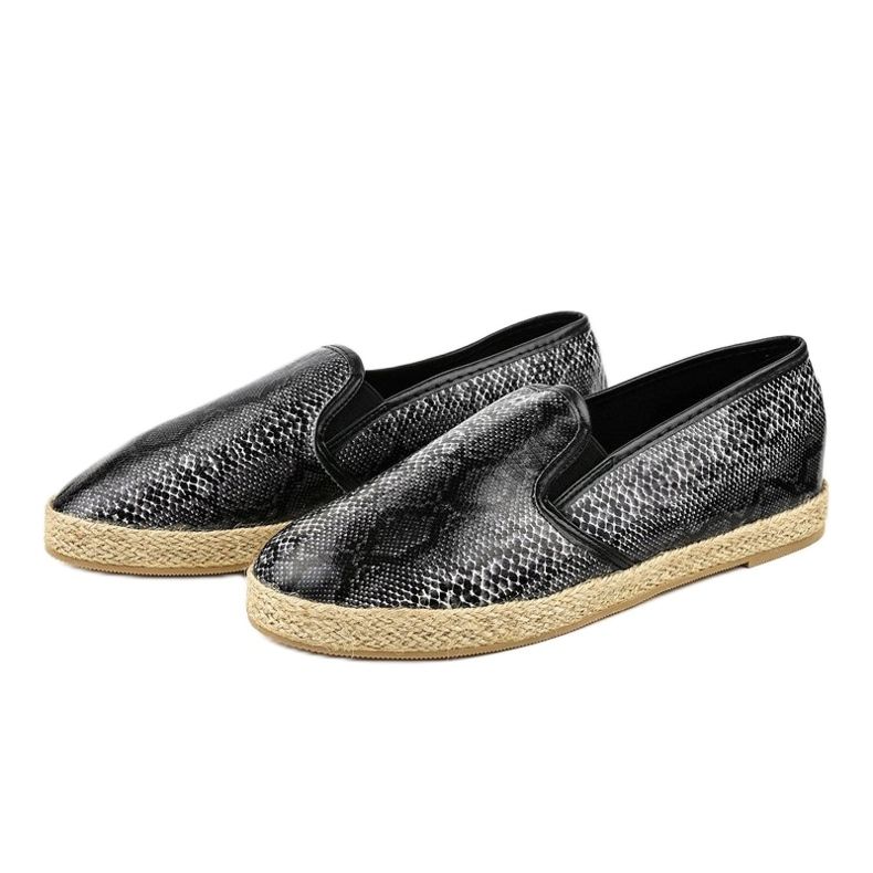 Espadrile negre B216-1 negru 1