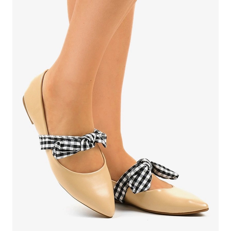 BM Balerini bej cu fundițe dantelate NK07P 1