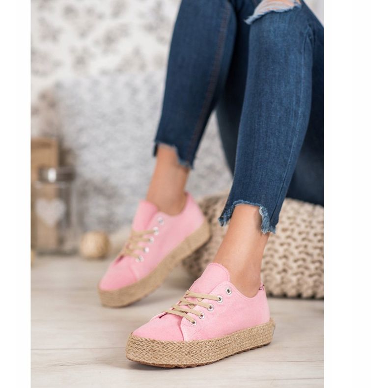 Kylie Espadrile elegante roz 2 Kylie Espadrile elegante roz 2