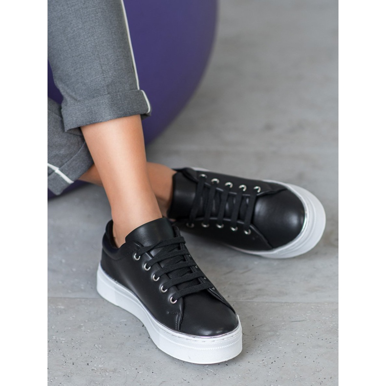 SDS Adidași sport pe platformă negru 1