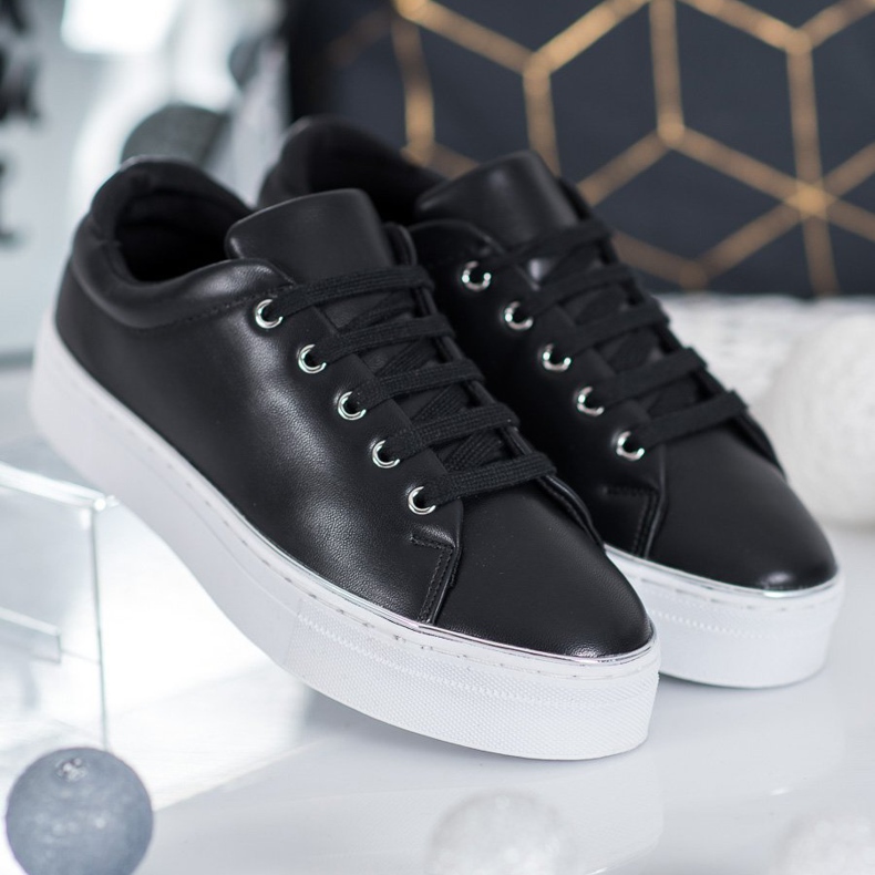 SDS Adidași sport pe platformă negru 2