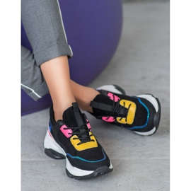 Marquiz Adidași eleganți pe platformă negru multicolor 2